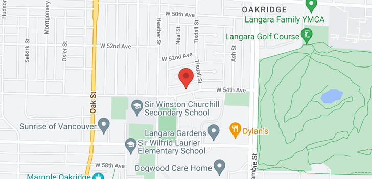 map of 735 W 54TH AVENUE